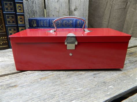 vintage merriam metal storage box|Vintage Merriam Metal Storage Tool Box .